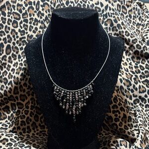 Elegant Black Beaded Necklace